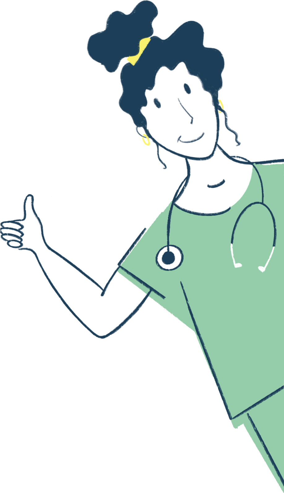nurse thumb up